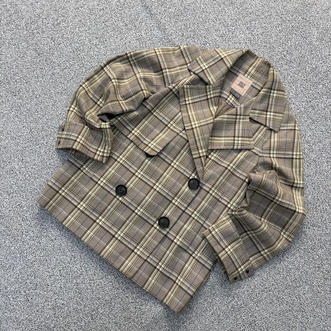 80 쥬시쥬디 여성 체크 더블 자켓 0323J 상품이미지1