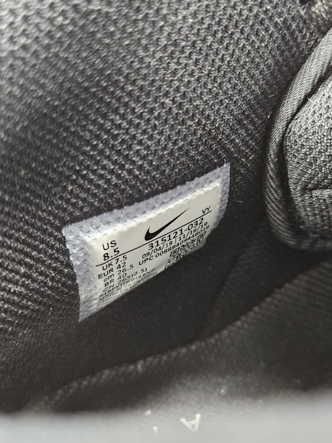 나이키 에어 포스 1 트리플 블랙 하이 스니커즈 (265MM)/11031 상품이미지8