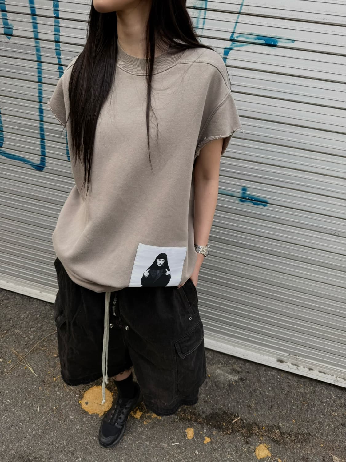 릭오웬스 다크쉐도우 코튼 패치 슬리브리스 상품이미지7