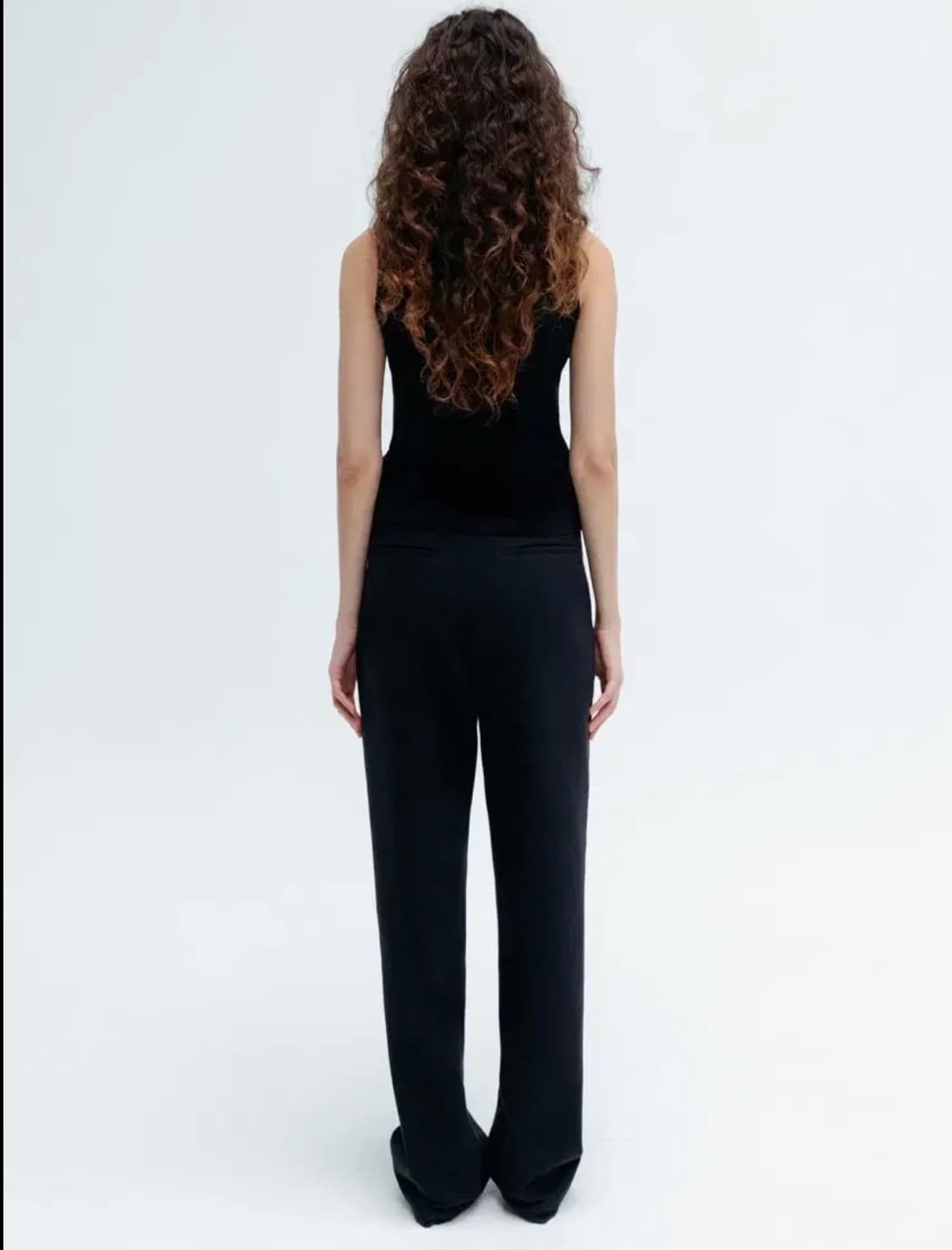 LFM 와이드 레그 코튼 팬츠 블랙 상품이미지3