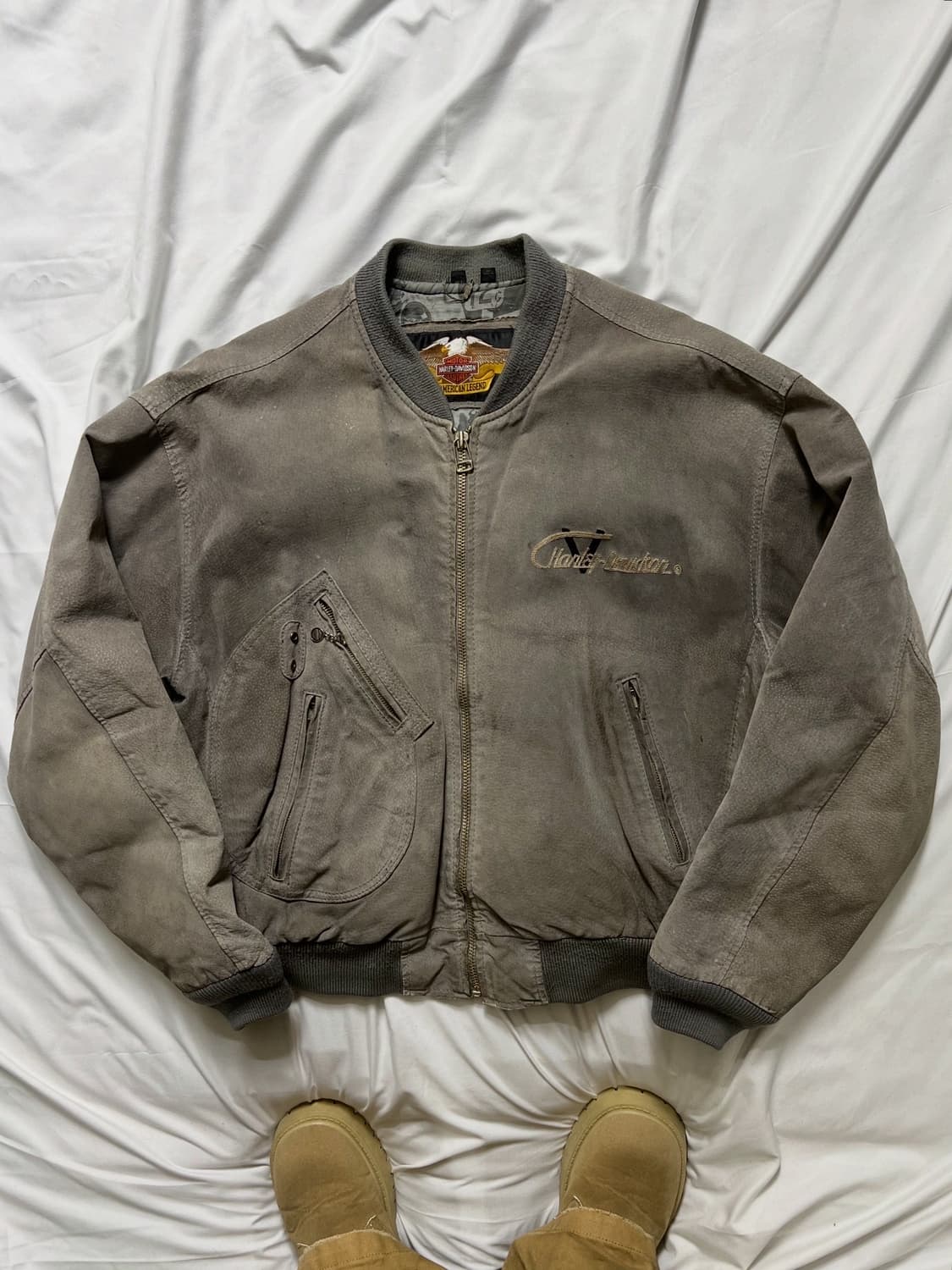 90s 할리데이비슨 스웨이드 가죽자켓 상품이미지2