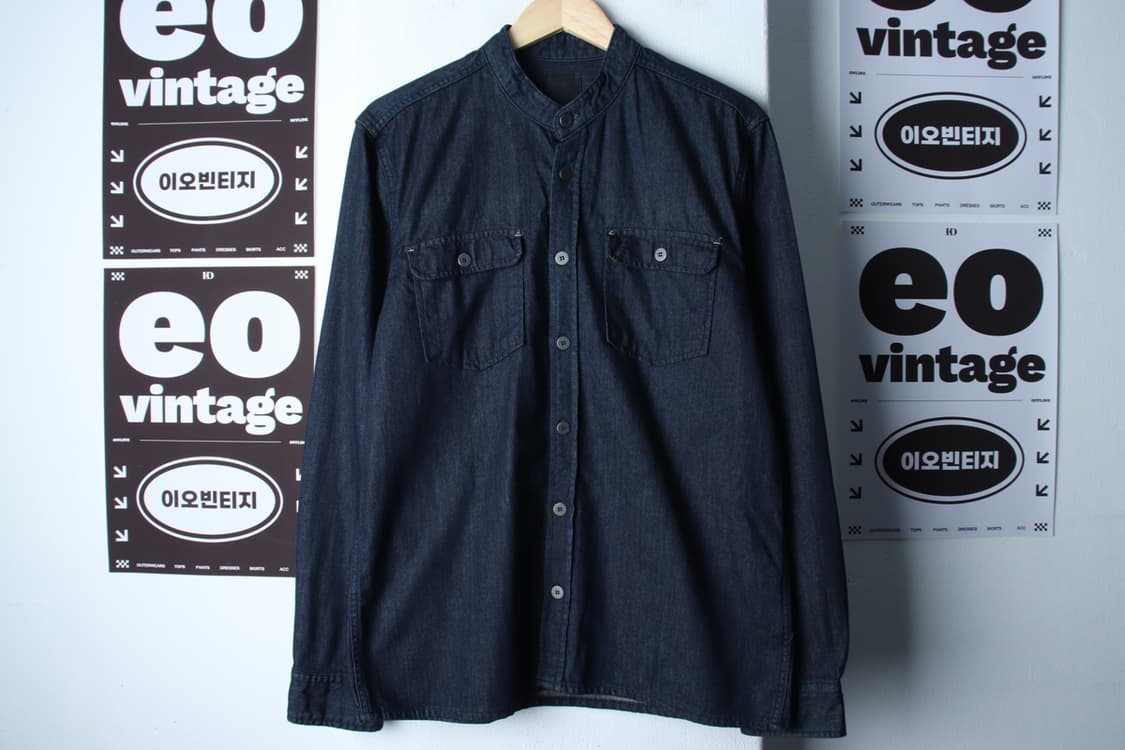 (L-XL) 자라 셔츠 남방 데님 청 무지 아메카지-H33630 상품이미지2