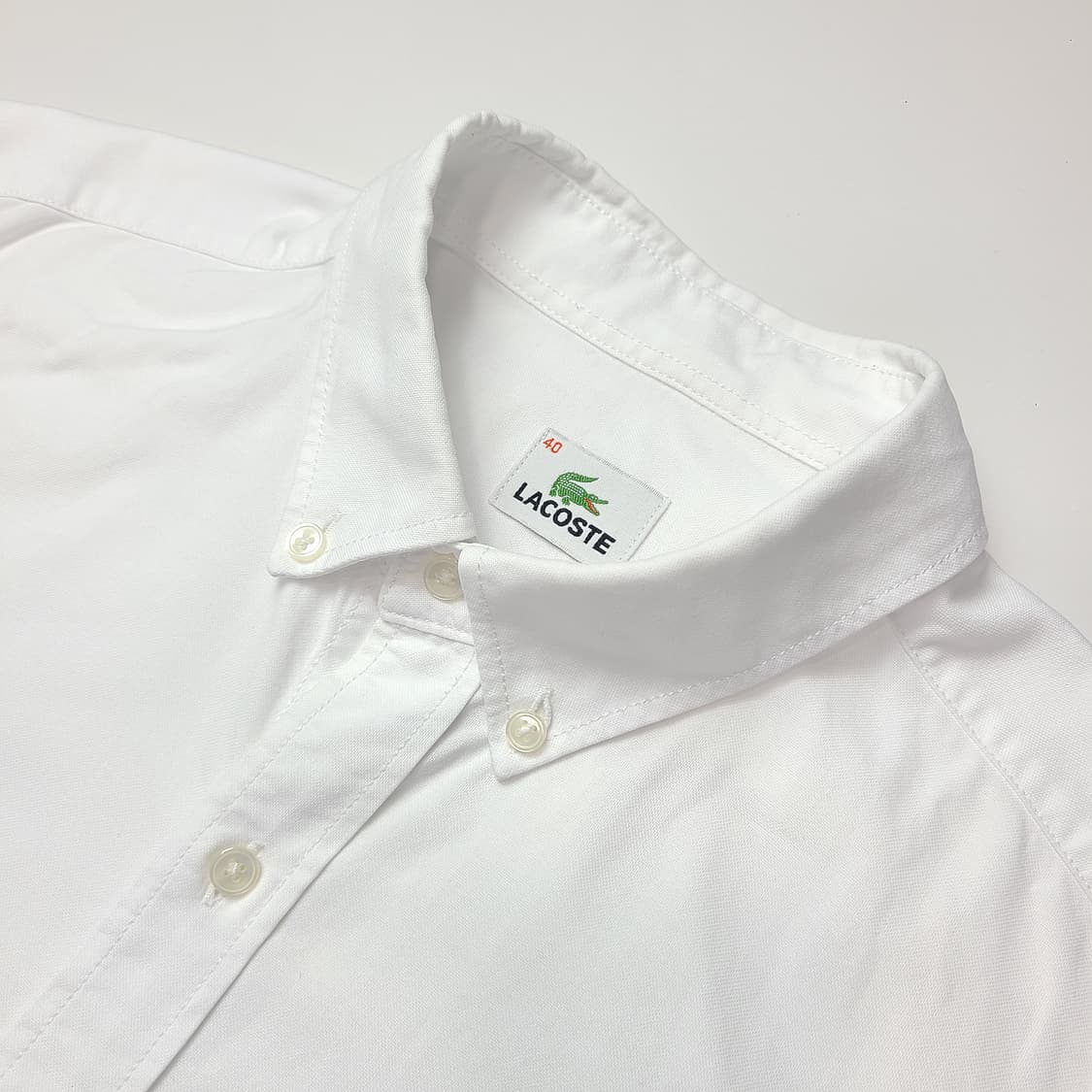 택포]라코스테 화이트 셔츠 L 상품이미지2