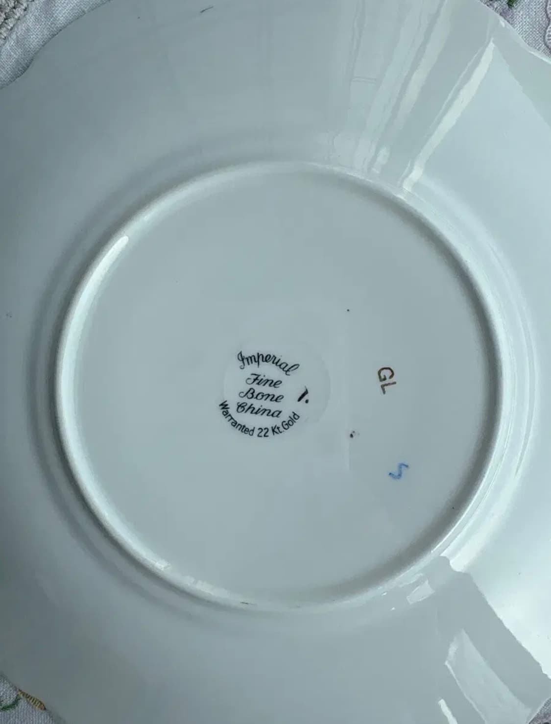 영국 빈티지 임페리얼 22k 양귀 케이크 접시 상품이미지4