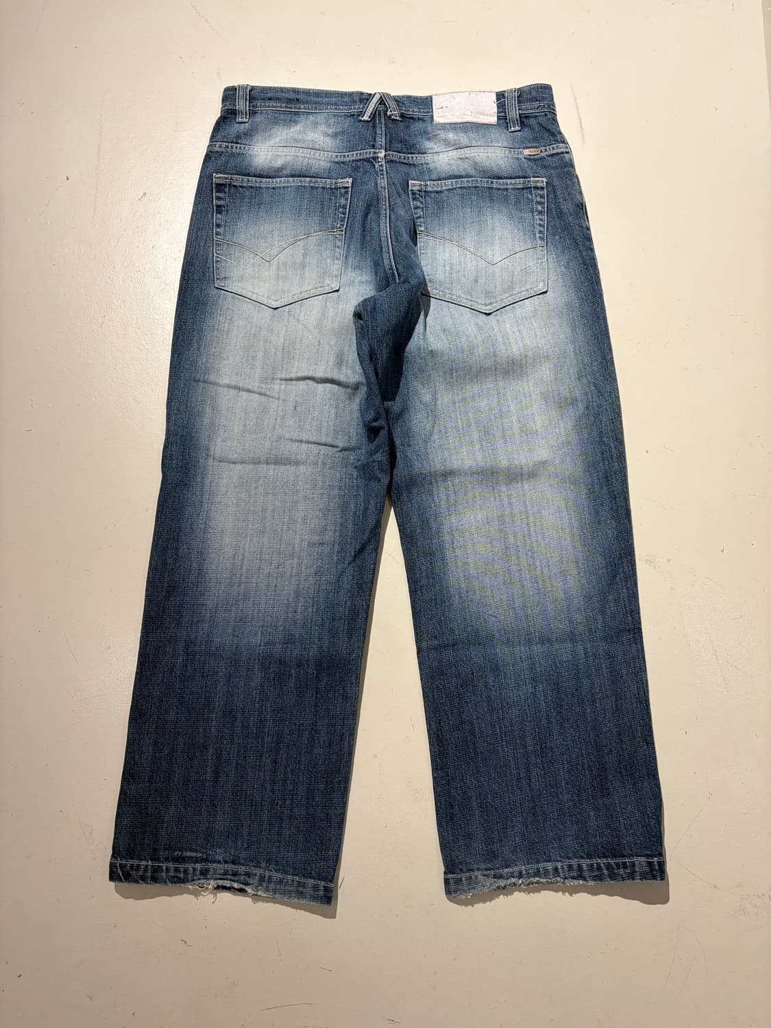 00s Avirex 워시드 데님 와이드 팬츠 (36×30) 상품이미지3