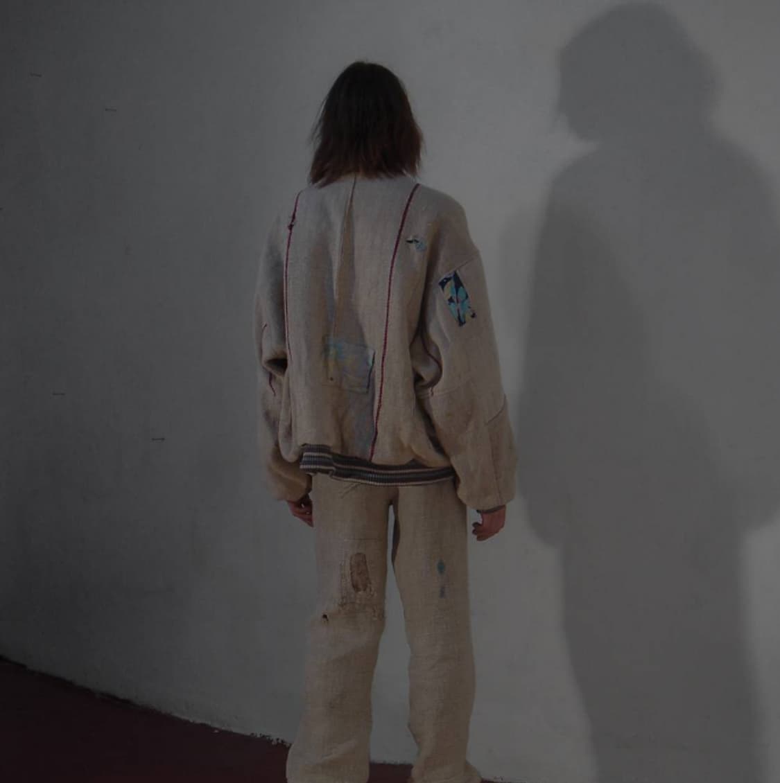 os) polyhedron 폴리헤드론 디스트레스드 오버 사이즈 봄버 자켓 상품이미지8