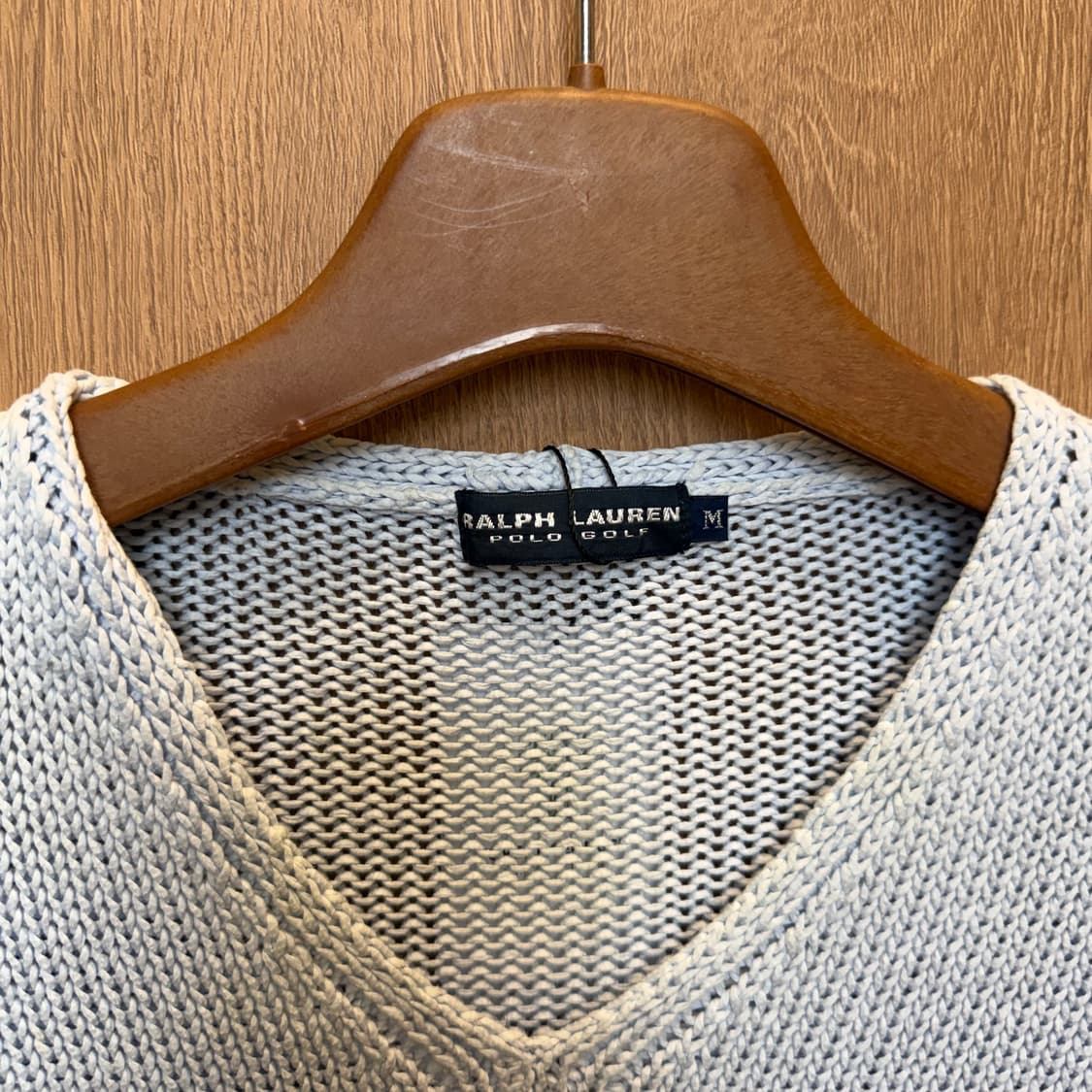 폴로 랄프 로렌 브이넥 롱슬리브 니트 디테일 라이트 블루 상품이미지7