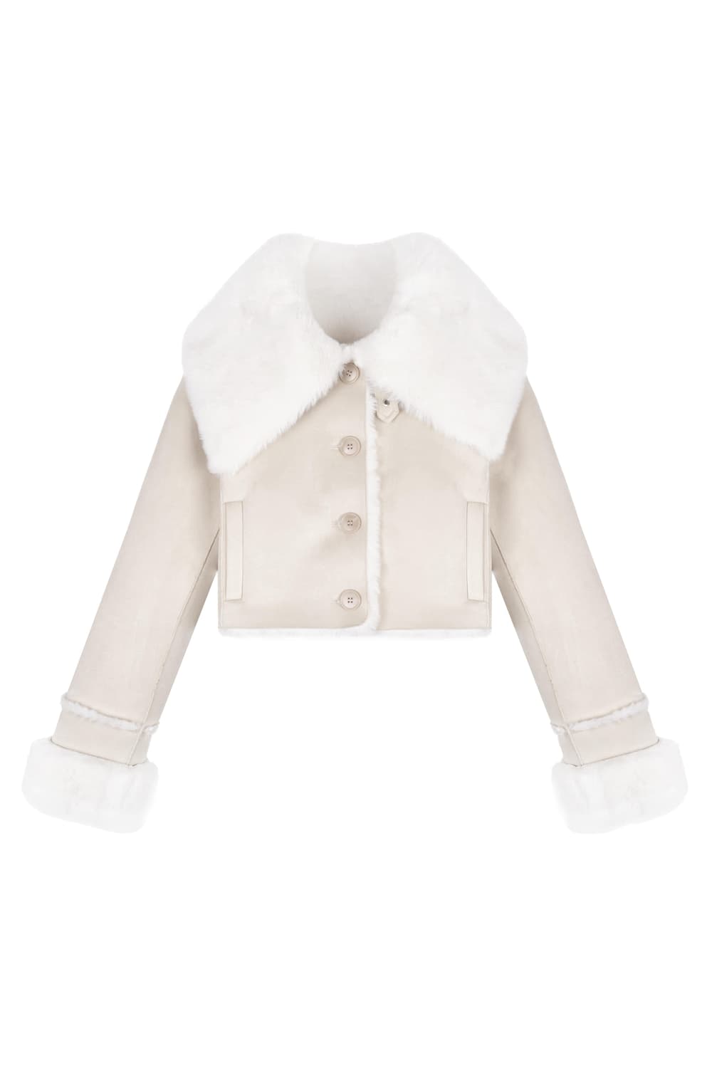 클리시어 크럼블 폭스 시어링 무스탕/베이지/새상품 택O/무료배송 상품이미지1