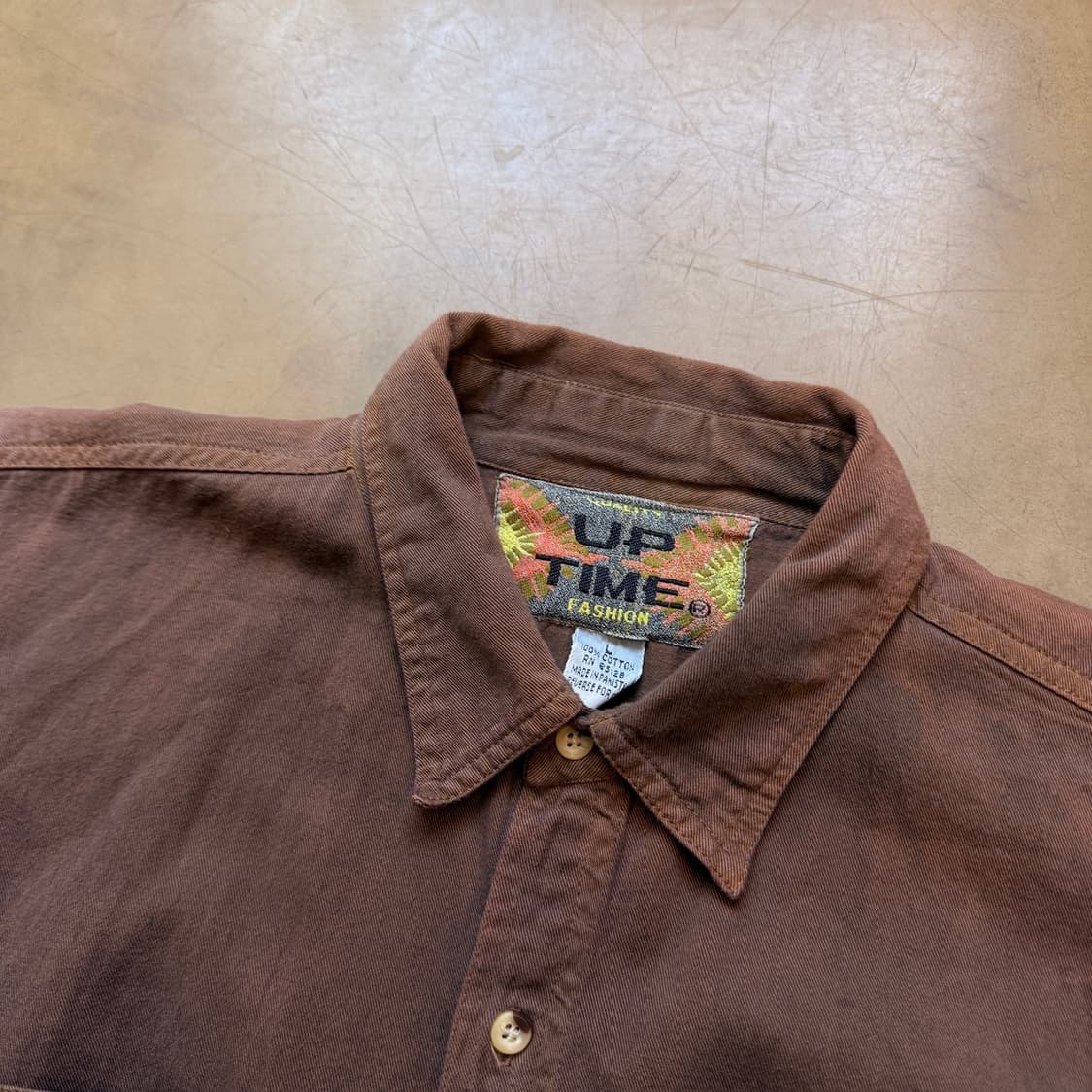 UP TIME 하드 페이딩 반팔 셔츠 L 파키스탄 생산 상품이미지7