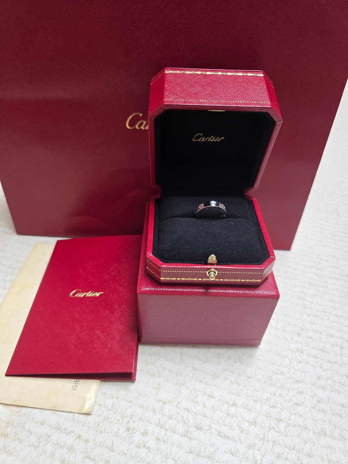 까르띠에 러브링 다이아 화이트골드 51호 새상품 상품이미지1