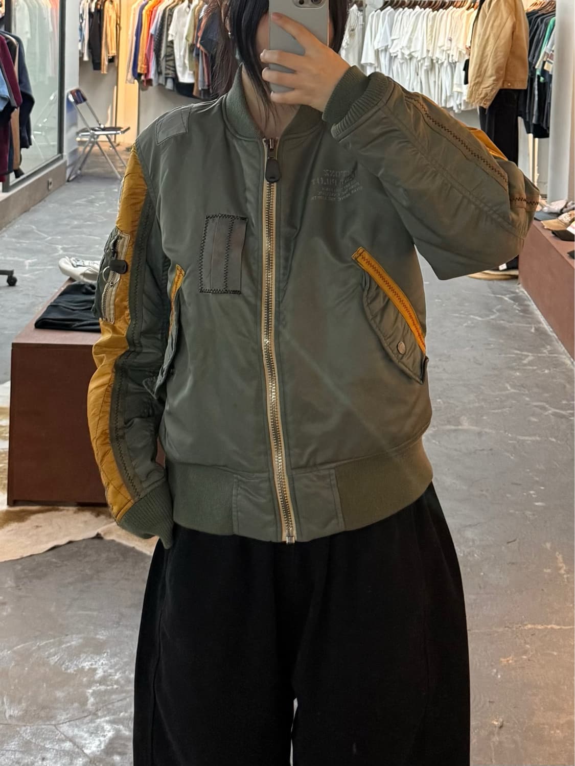 엑스톤즈 MA-1 카키 항공점퍼 H2968 상품이미지1