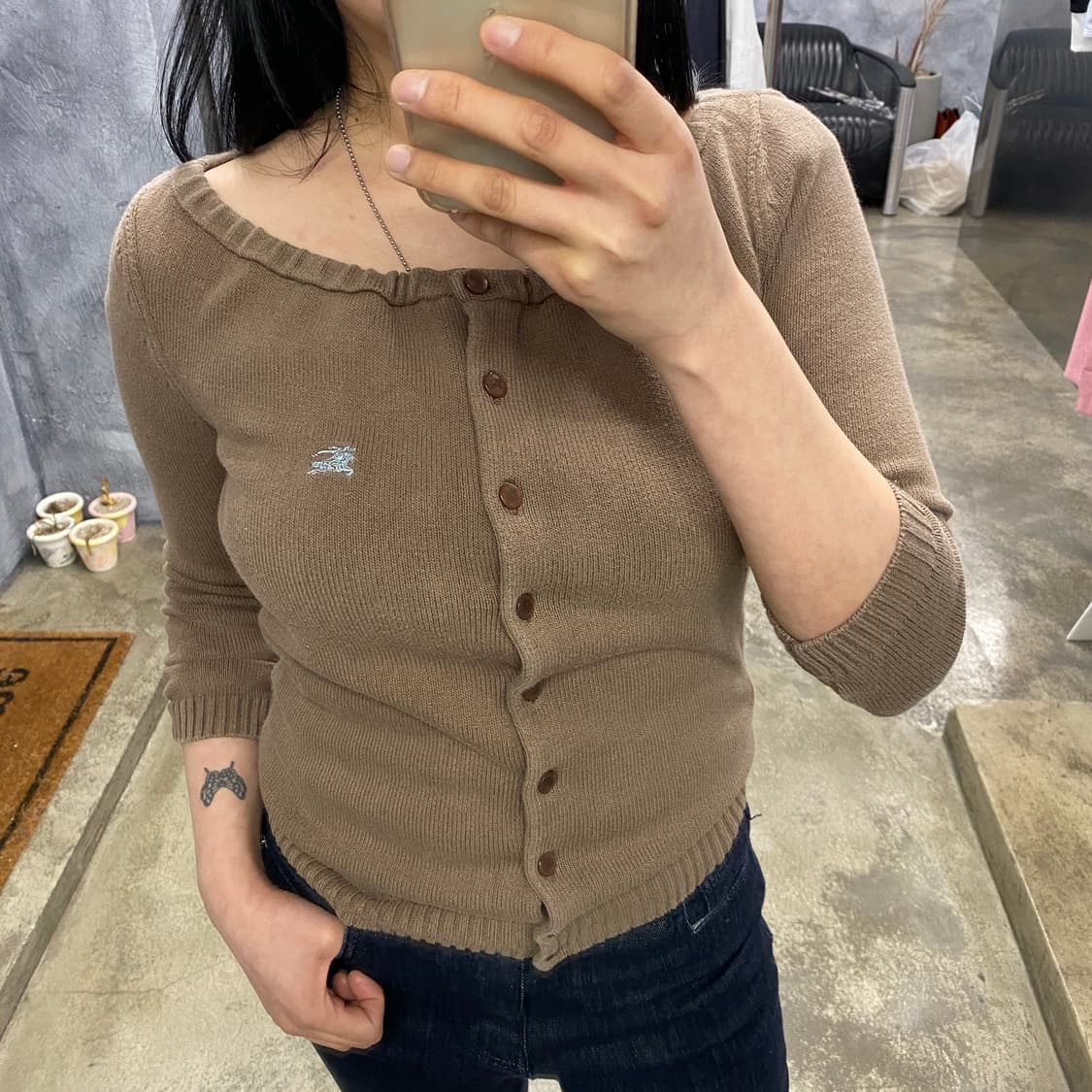 버버리 니트 오프숄더 상품이미지4