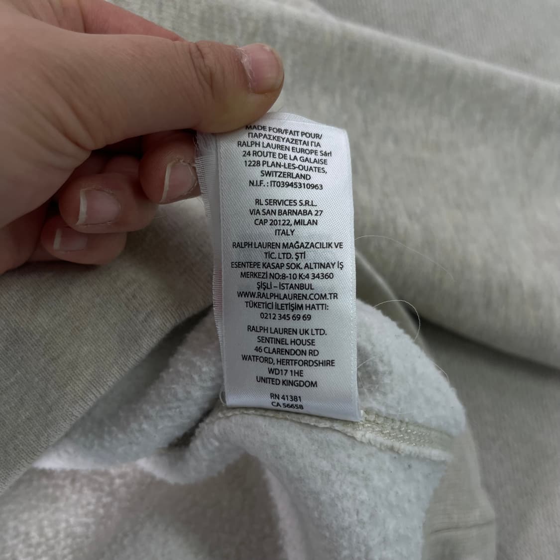 105 폴로랄프로렌 신형라벨 스펠아웃 오트밀 맨투맨 상품이미지8