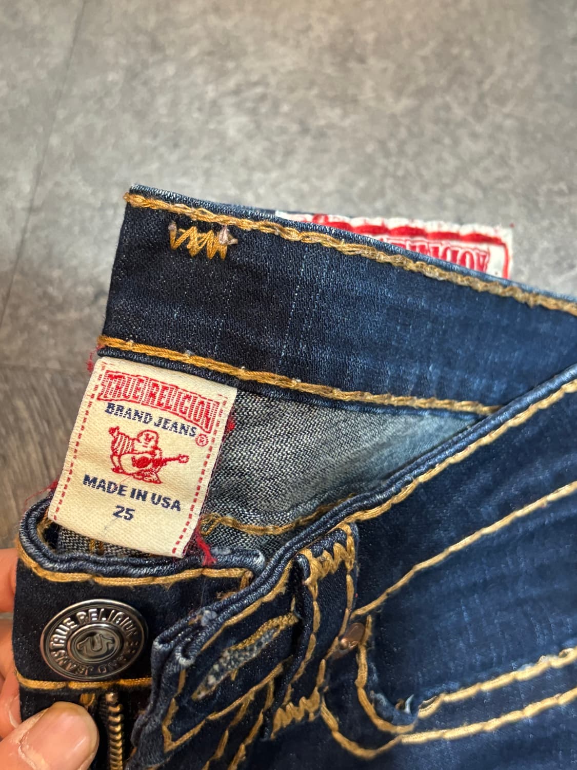 트루릴리젼 데님팬츠 부츠컷 바지 25사이즈 상품이미지5