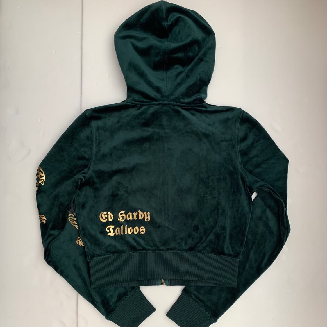 [새제품] 에드 하디 벨루아 벨벳 후드집업 팬츠 셋업 상품이미지7