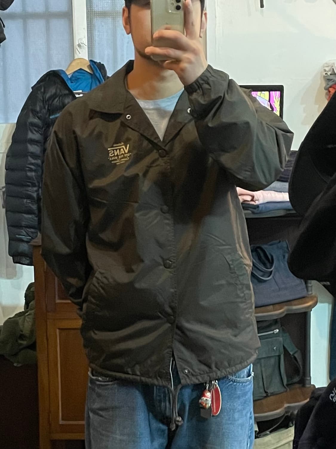 반스 코치 자켓 다크 브라운 M 상품이미지1