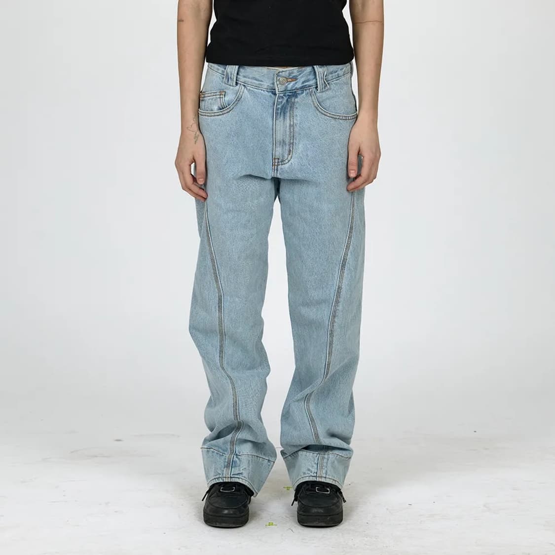 플라스틱 프로덕트 DRIFT DENIM PANTS (STEEL BLUE) 상품이미지1