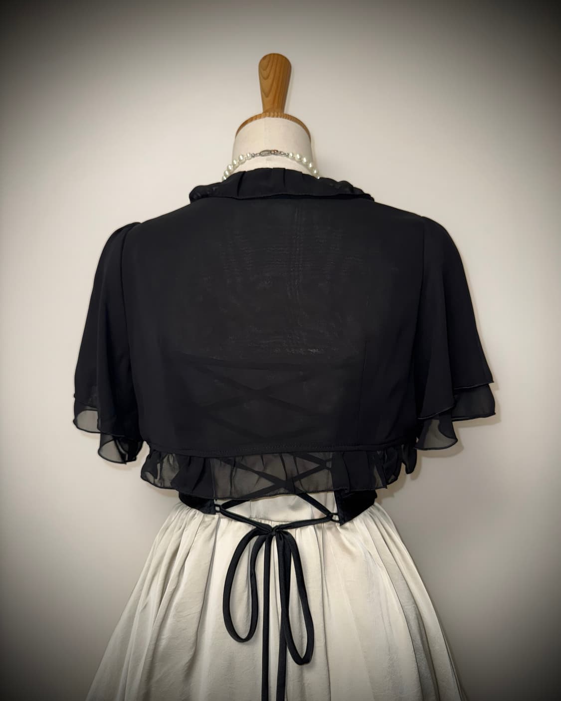 오픈 블랙 고스 볼레로 상품이미지5