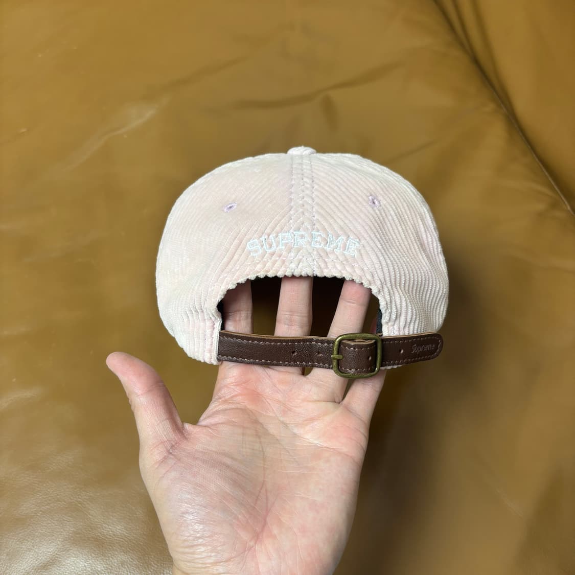 Supreme 슈프림 코듀로이 워시드 핑크 S로고 6패널 볼캡 모자 상품이미지7