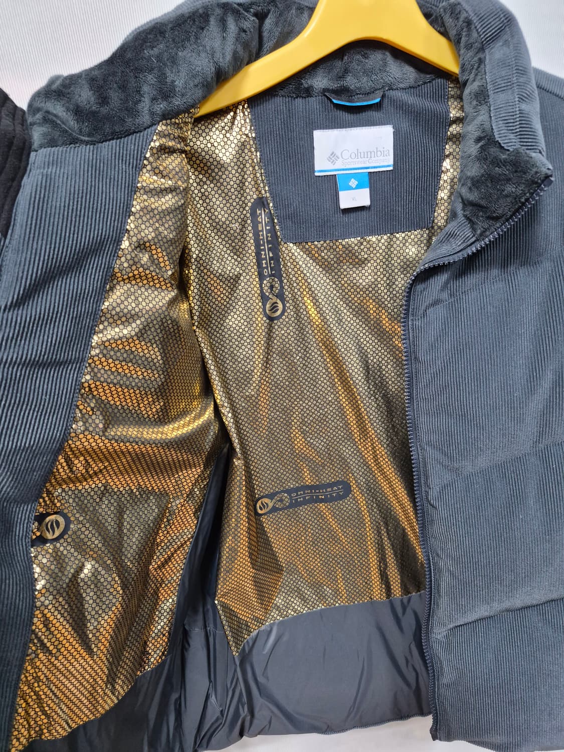 컬럼비아 코듀로이 패딩 구스다운 남성 XL 상품이미지3