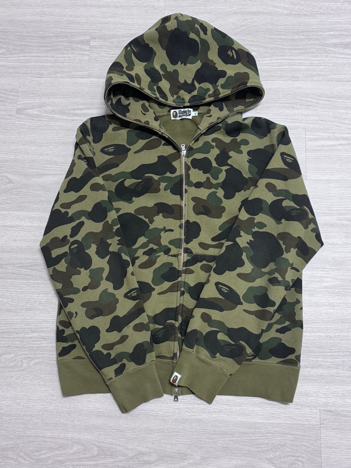 베이프 녹계 후드집업 XL 상품이미지1