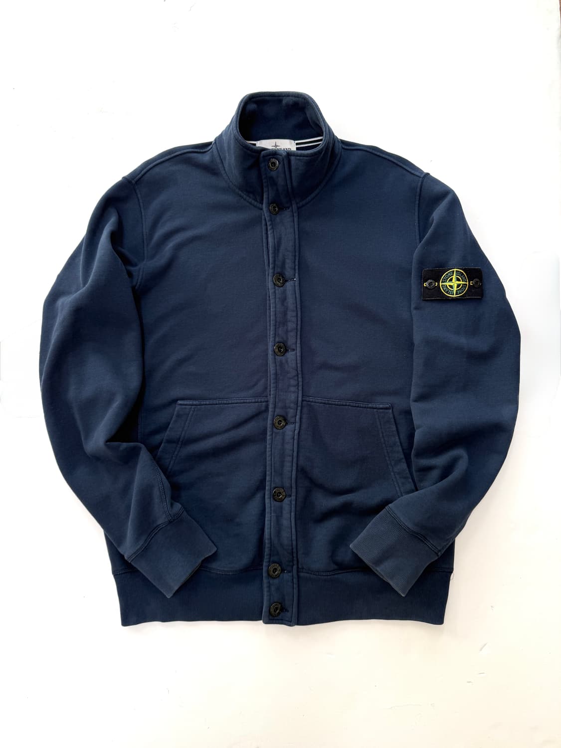 Stone Island 스탠드넥 버튼 스웻 가디건 상품이미지1