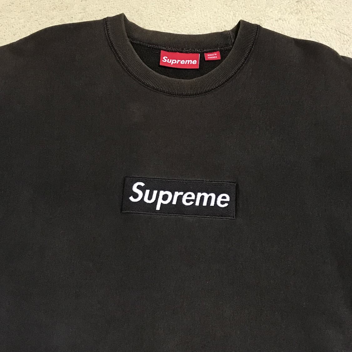 슈프림 브라운 박스로고 크루넥 2004 상품이미지3