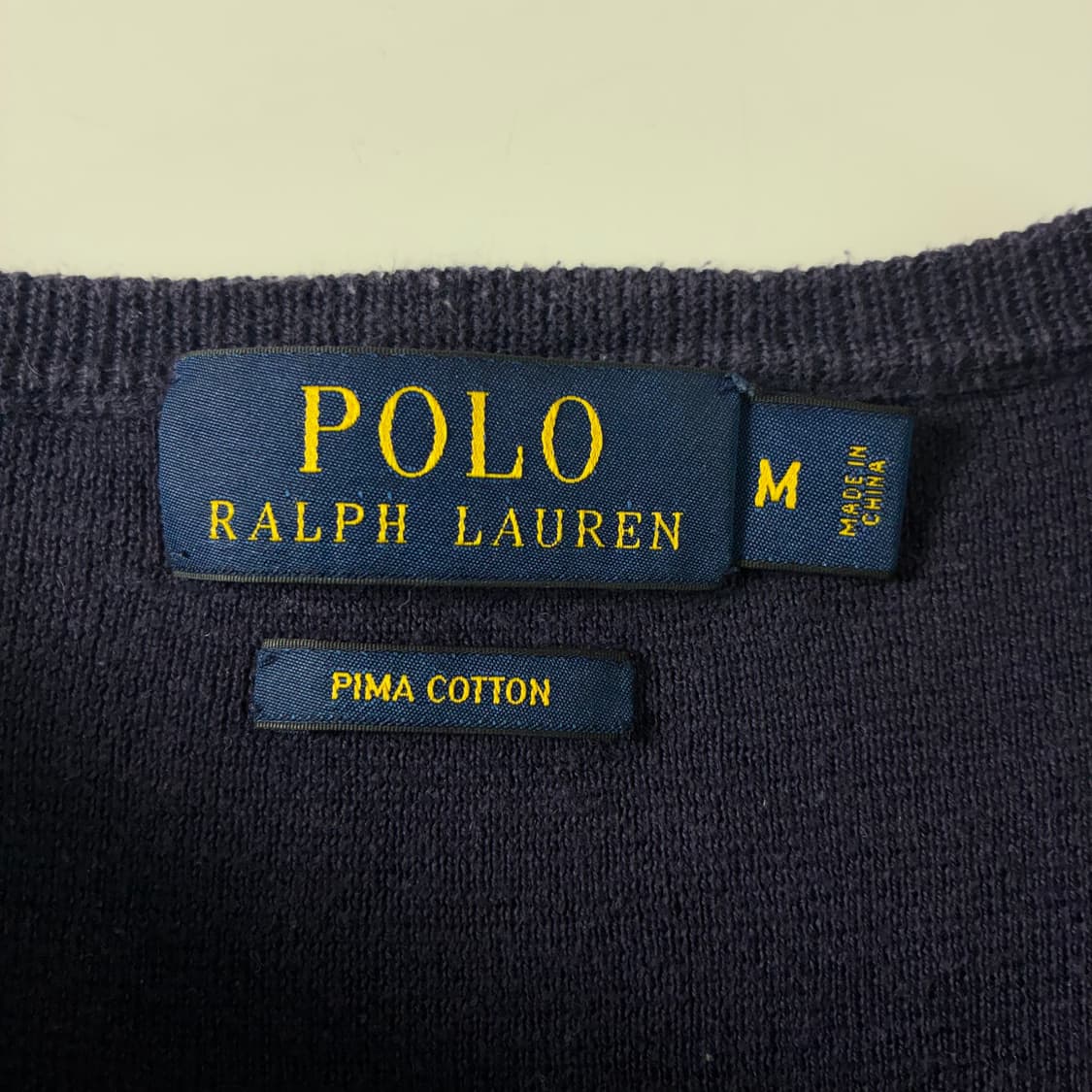 Polo  폴로 랄프로렌 자수 피마코튼 네이비 스트라이프 니트   상품이미지4