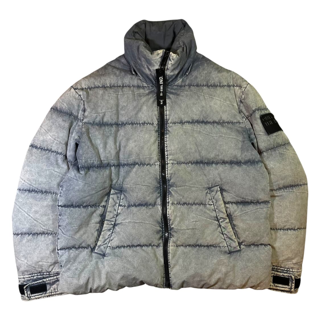 DIESEL 디젤 워시드 데님 덕다운 패딩 상품이미지1