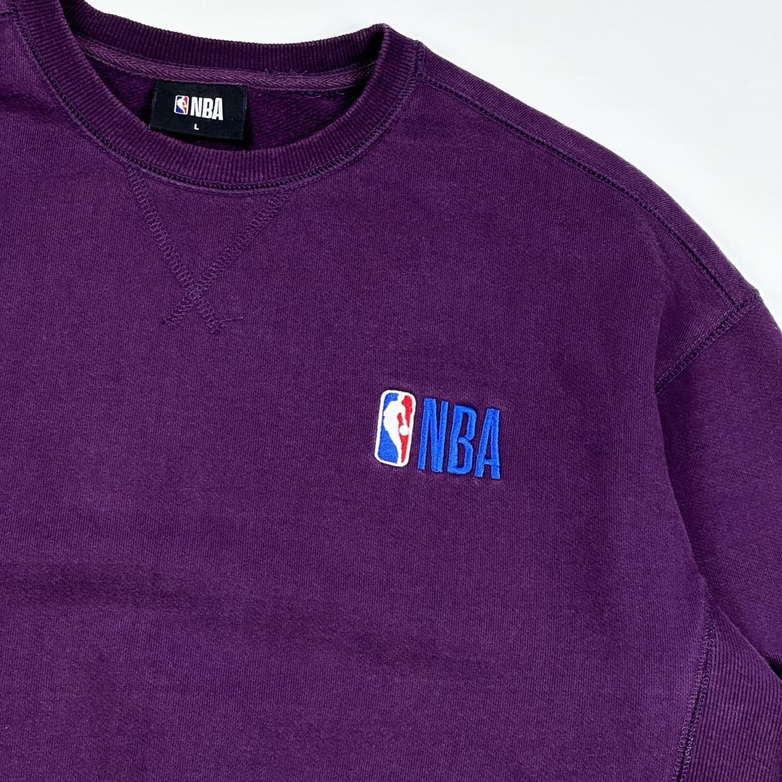 NBA 스몰 자수 로고 퍼플 맨투맨 (L) 상품이미지3