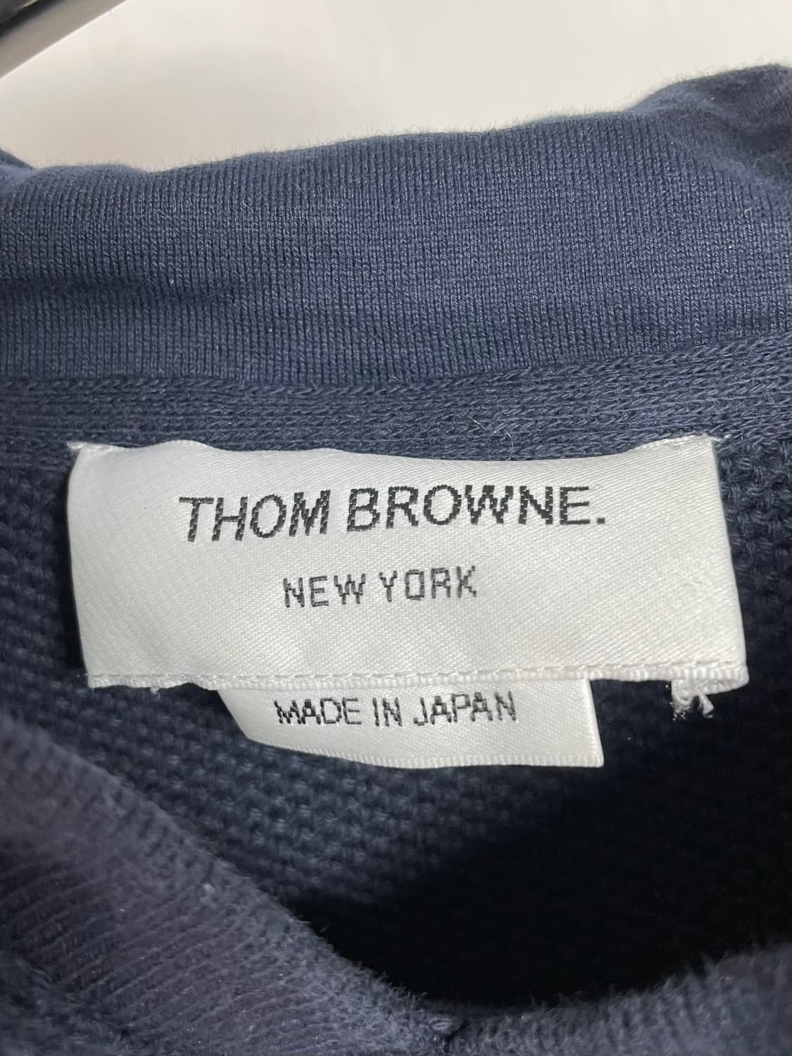 톰브라운 사선완장 네이비 니트 후드티 (on.149)  상품이미지6