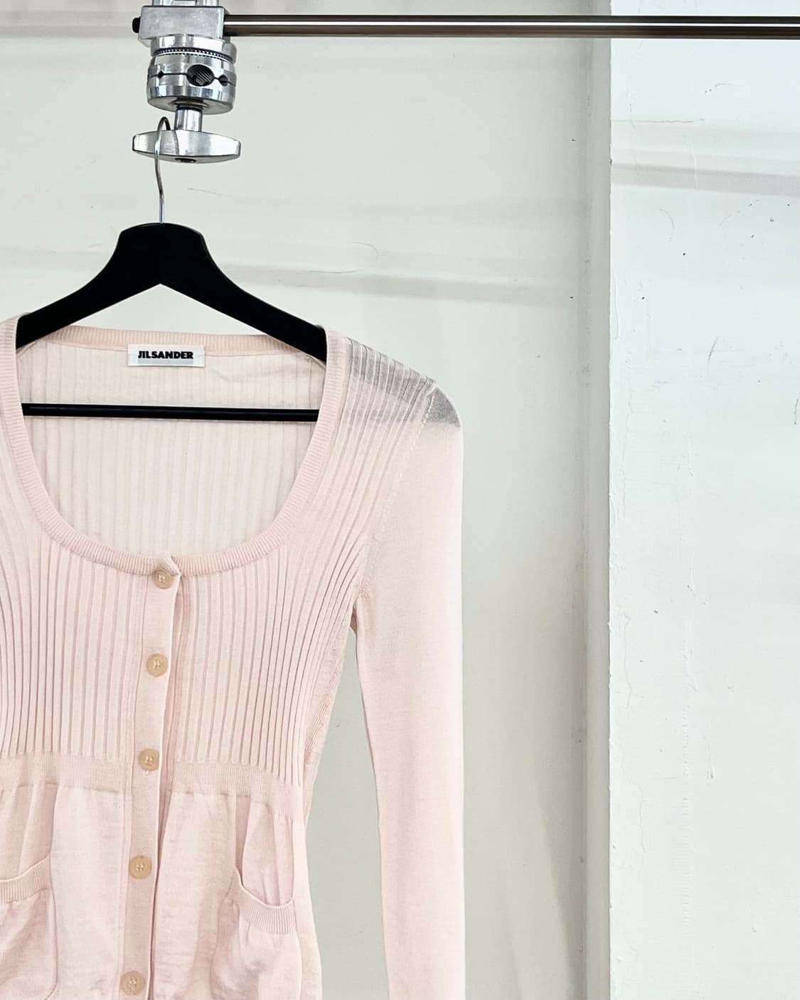 질샌더 핑크 립 니트 가디건 상품이미지4