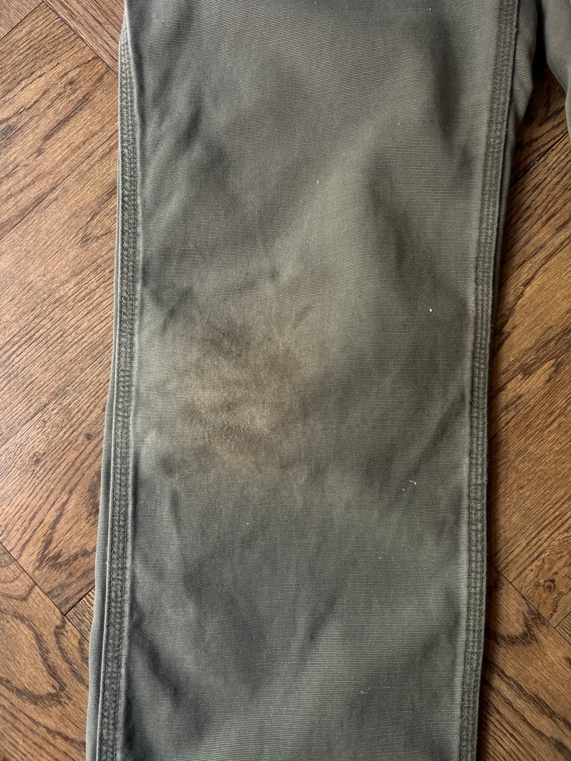 [31]칼하트 USA 더티워싱 모스그린 싱글니 카펜터 워크 팬츠 상품이미지5