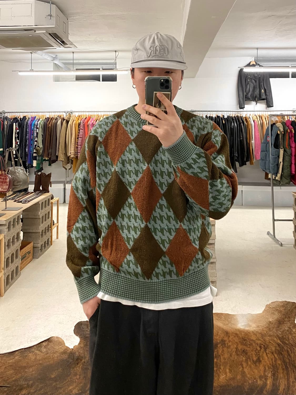 90's CHRISTIAN DIOR argyle knit 90년대 디올 상품이미지1