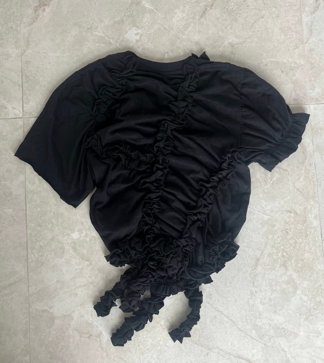 메종 마르지엘라 러플 셔링 반팔티 상품이미지2