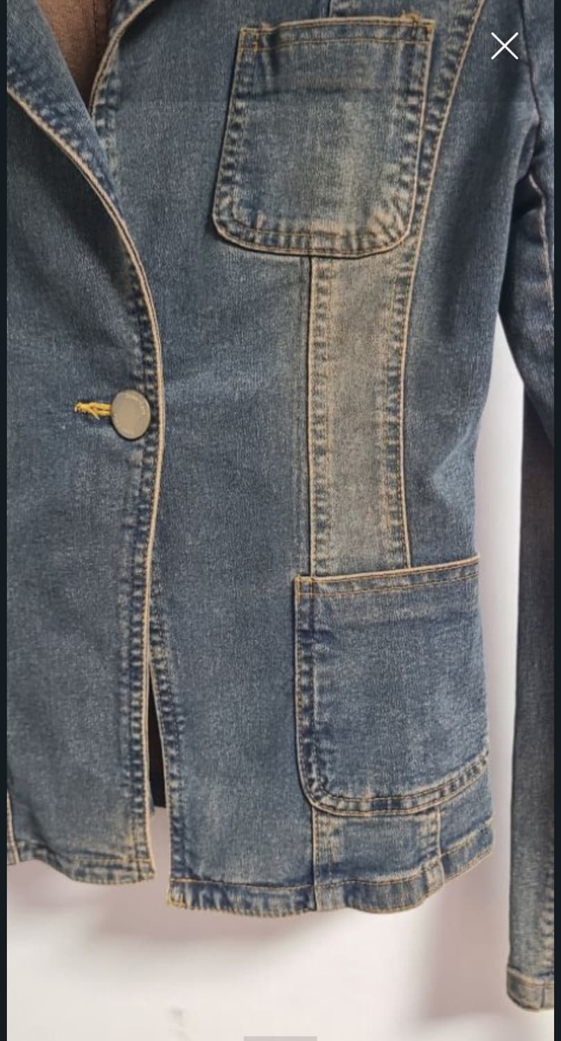 빈티지 데님 청자켓 L 상품이미지4