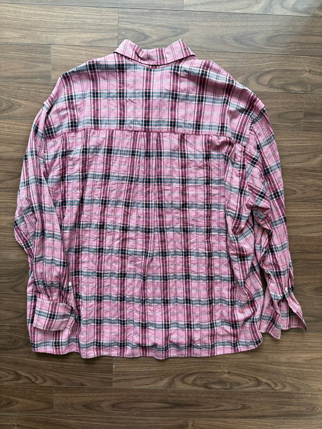 아워레가시 핑크체크셔츠 상품이미지2