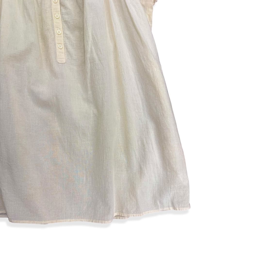 Button Detail Puff Cap Ivory Top 상품이미지6