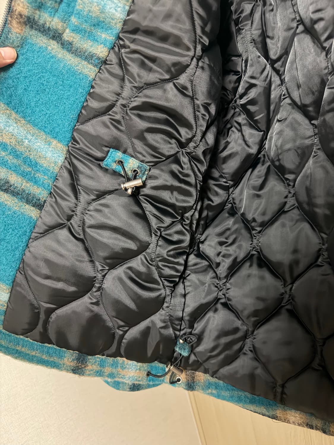 송지오옴므 타탄 체크 패딩 자켓  50 상품이미지5