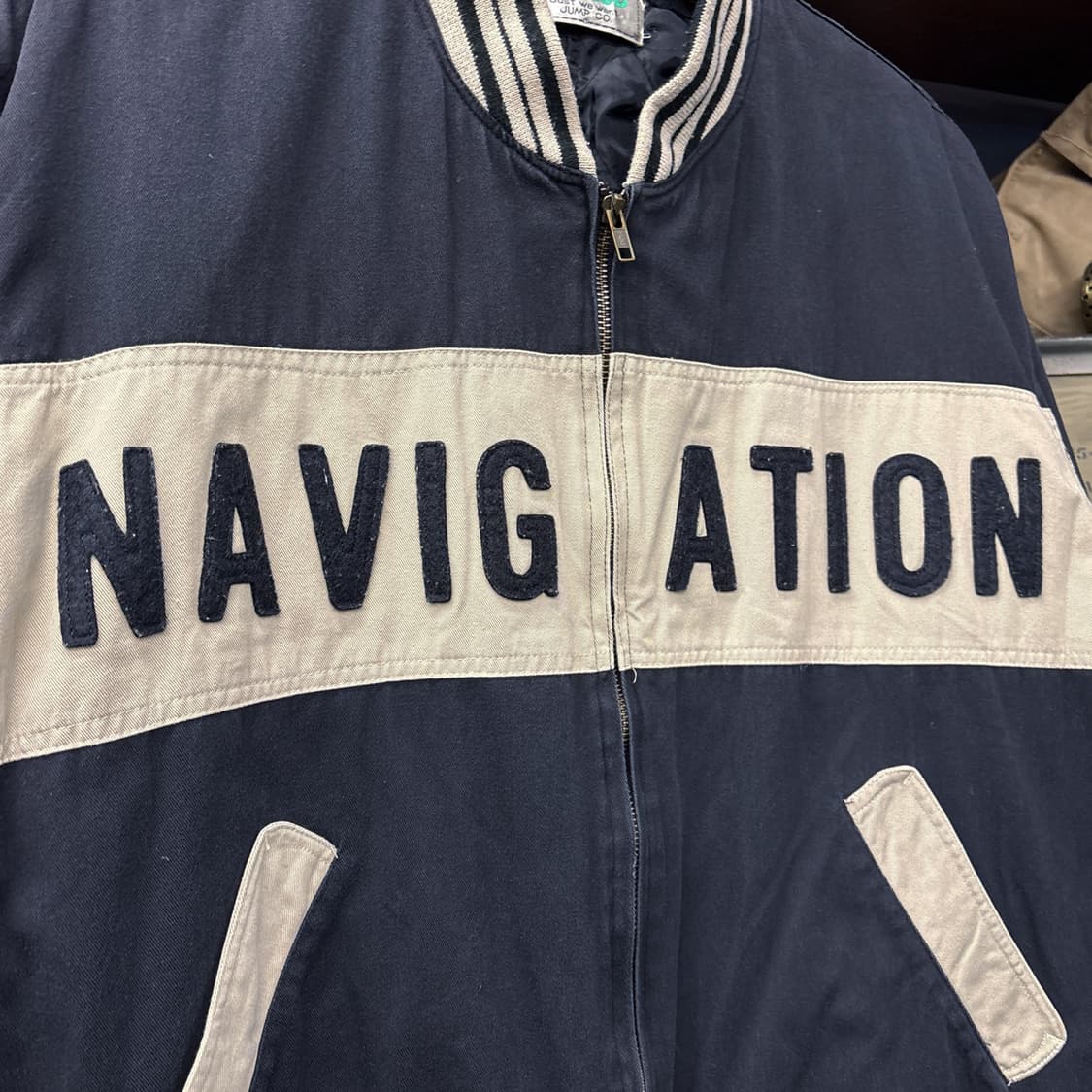 90s JPN 빈티지 자수 레터링 코튼 바시티 자켓 N934 상품이미지6