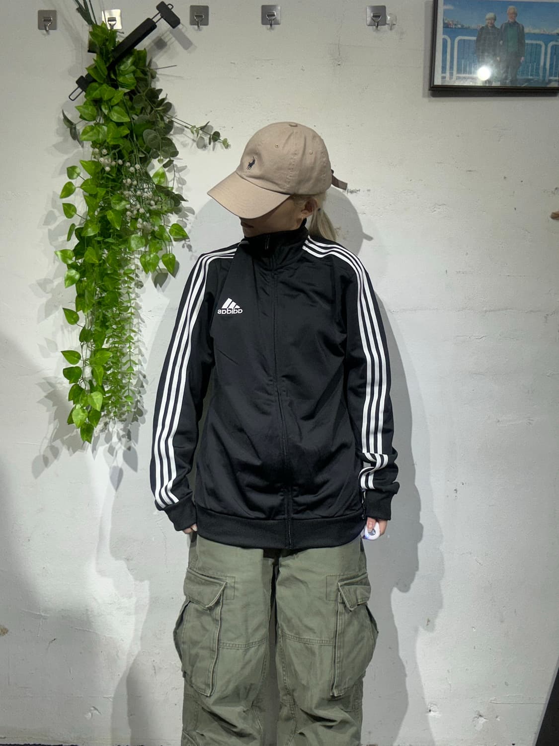 아디다스 블랙 화이트 삼선 트랙탑 져지 XL 상품이미지2