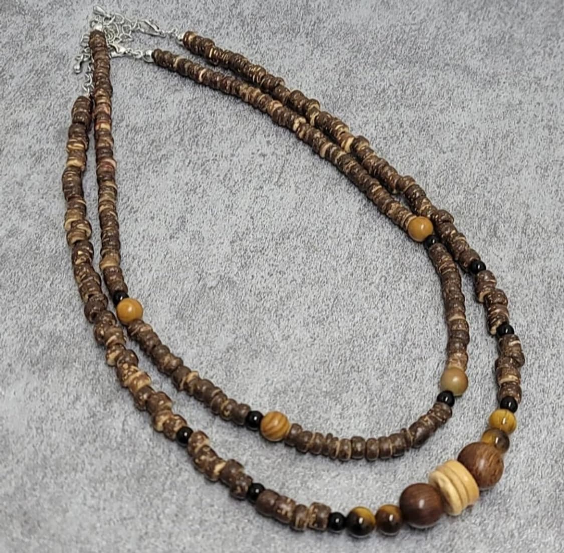 vintage wood necklace set 상품이미지1