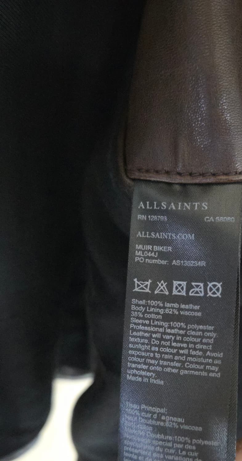 (착샷) 올세인츠 가죽자켓 무이어 바이커 muir 상품이미지4
