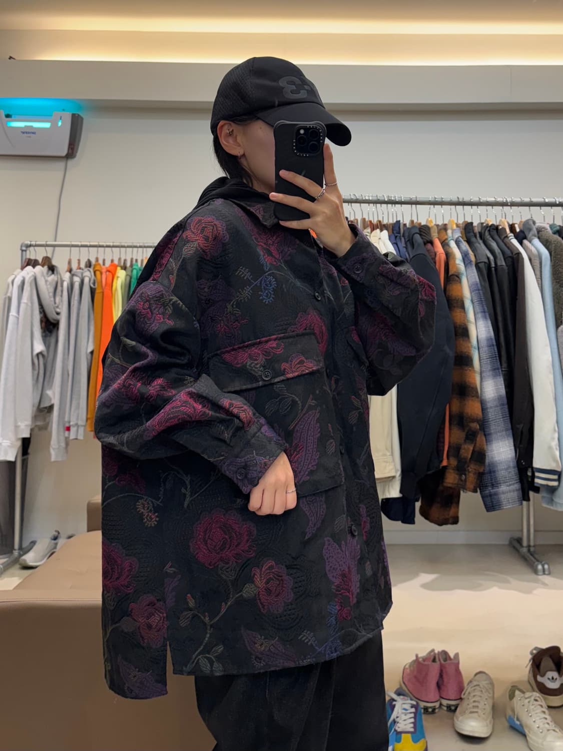 하레 플라워 자카드 셔츠 자켓 상품이미지6