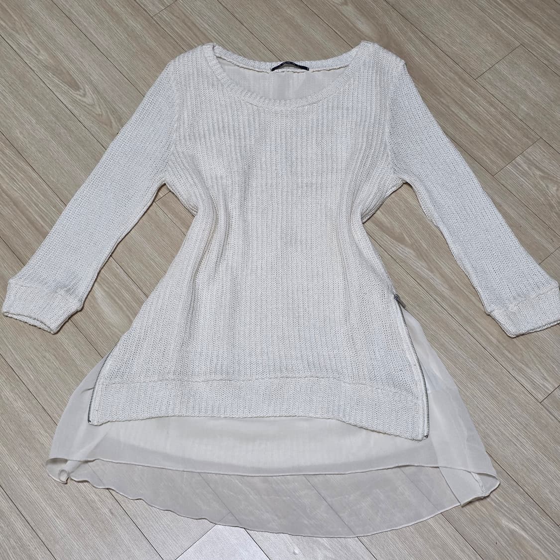 INGNI 일본빈티지) 모리걸 히메라떼갸루st 니트 레이어드 롱슬리브 상품이미지2