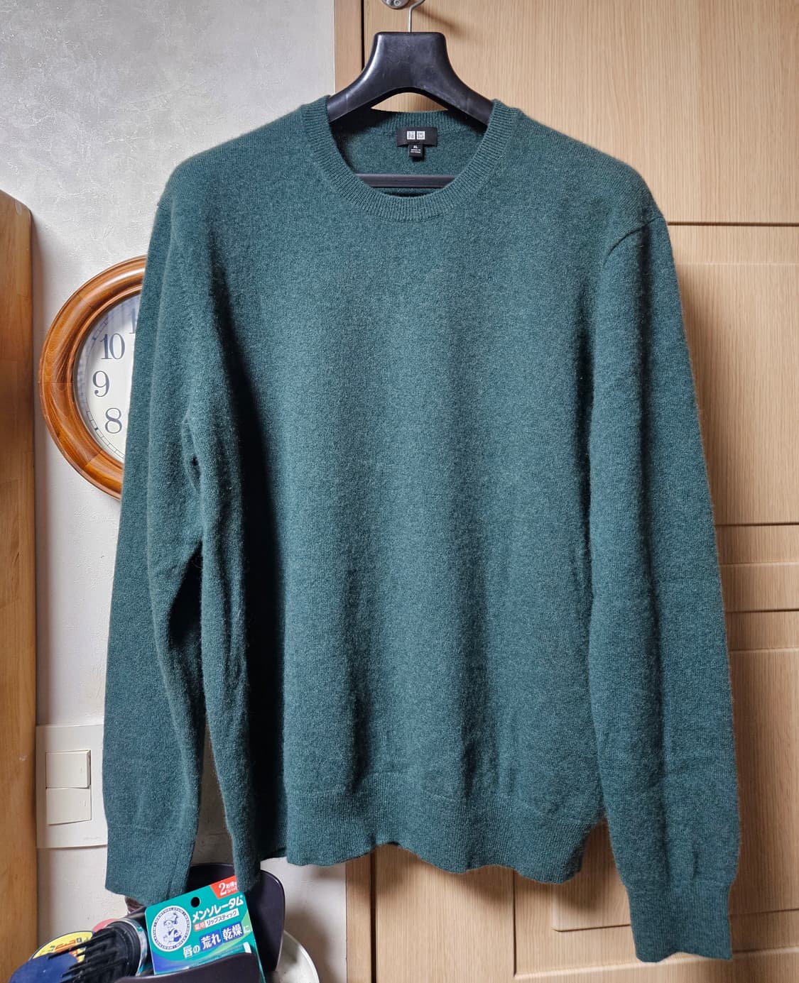 [XL사이즈] 유니클로 캐시미어100% 니트 그린컬러 상품이미지1