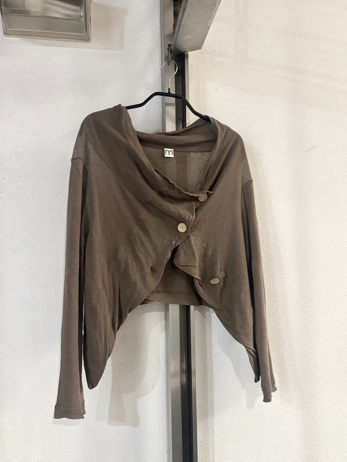 Dusty Mocha Draped Asymmetrical Crop Car 상품이미지4