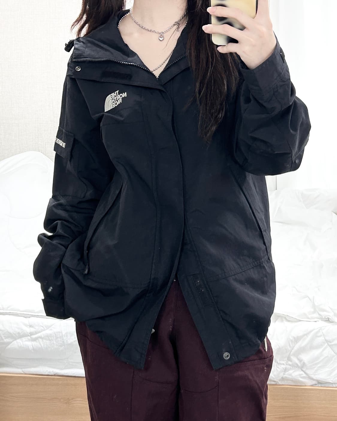 노스페이스 블랙 투웨이 바람막이 상품이미지4