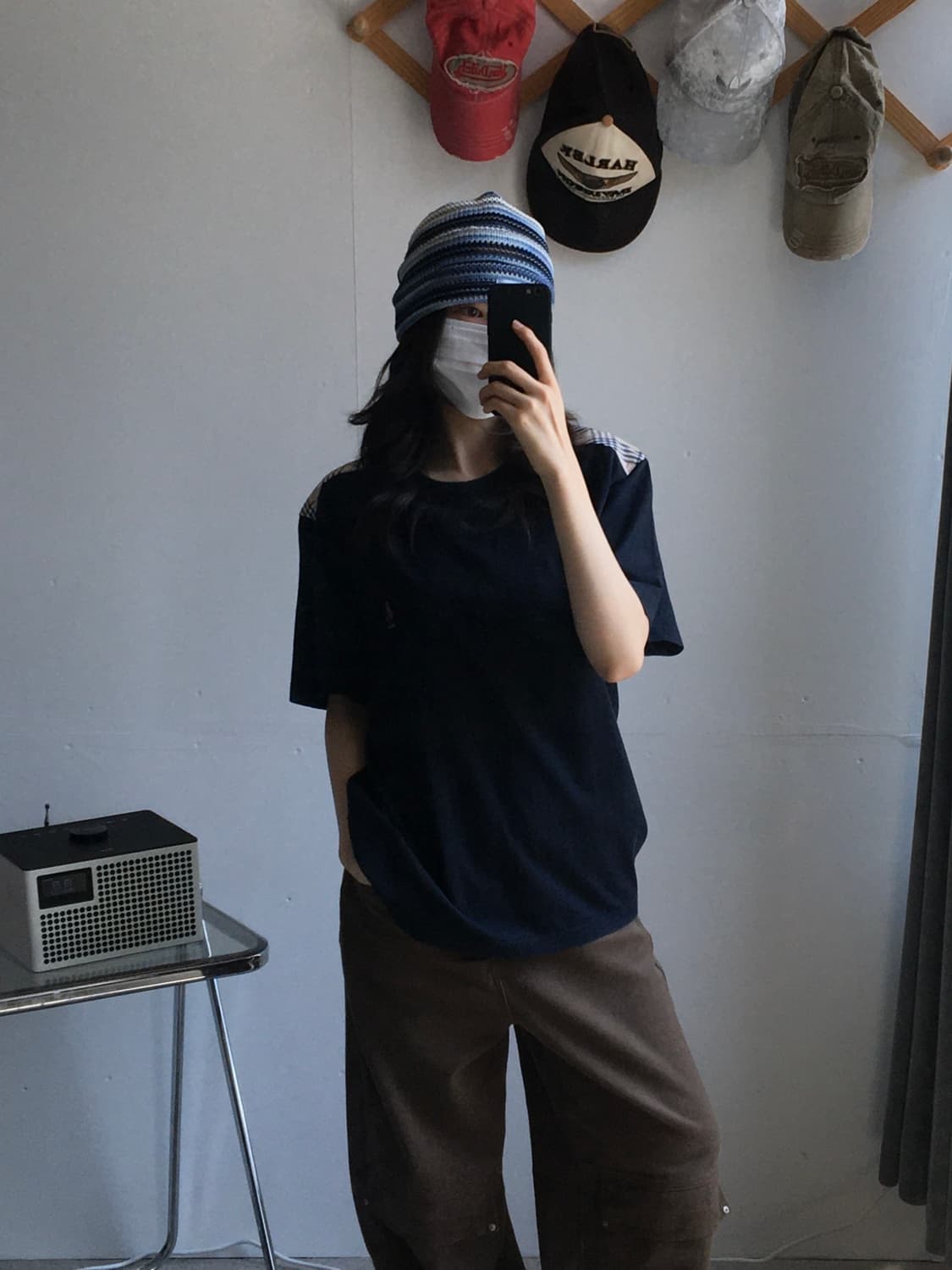 빈폴 라운드넥 체크패턴 반팔티 상품이미지1