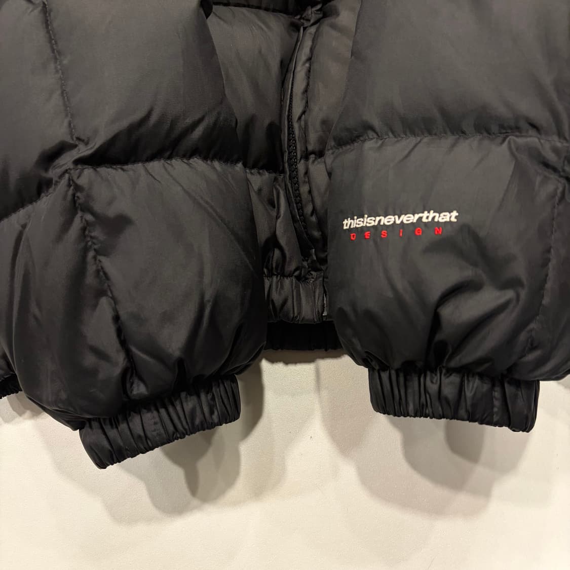 [L] 디스이즈네버댓 퀼팅 블랙 오렌지 패딩 B330 상품이미지7